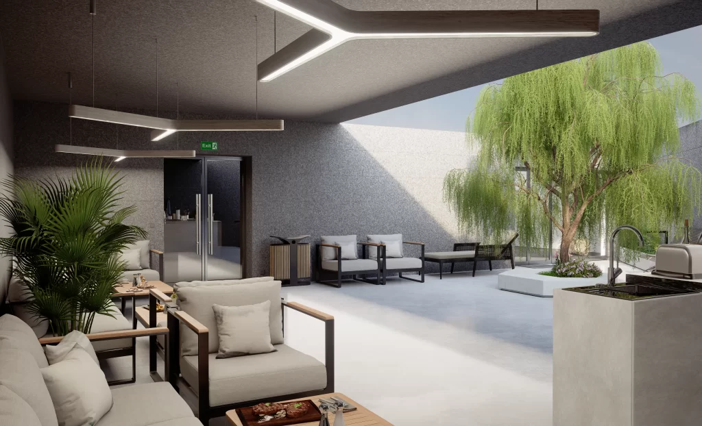 COXS CLUB - venkovní terasa s klidovou zónu a gril