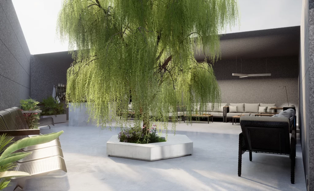 COXS CLUB - venkovní terasa s klidovou zónu a gril