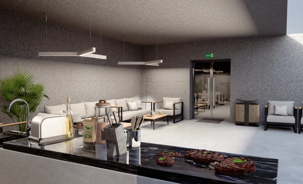 COXS CLUB - venkovní terasa s klidovou zónu a gril